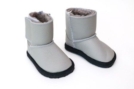 Cizme copii Piele Naturala Gri Deschis [3]