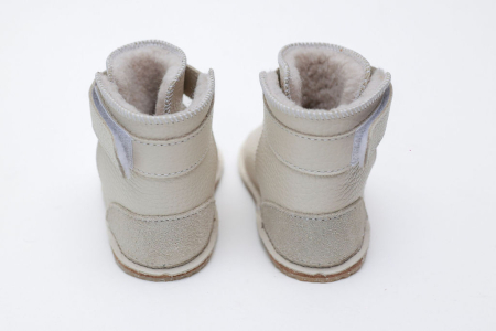 Cizme Bebelusi Piele Naturala Ivory cu Fluturaș [3]