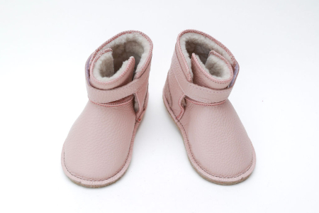 Cizme bebe - Cizme Bebelusi Piele Naturala Roz Prafuit