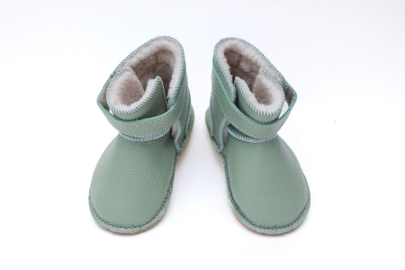 Cizme bebe - Cizme Bebelusi Piele Naturala Verde