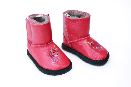 Cizme Copii Piele Naturala Zmeuriu cu Unicorn [4]