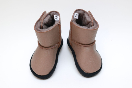 Cizme bebe - Cizme Copii Piele Naturala Warm Brown