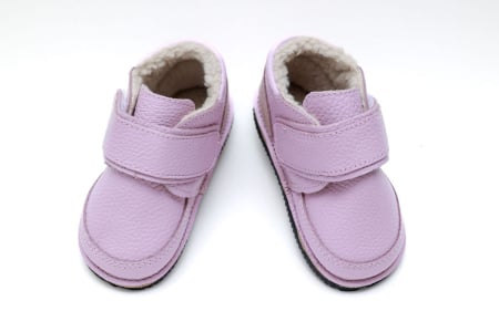 Ghete îmblănite - Ghete iarna pentru bebeluși din Piele Naturala Mov