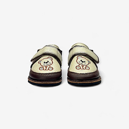 Ghete - Ghete din piele naturală cu ursuleți - Детская Обувь Macco