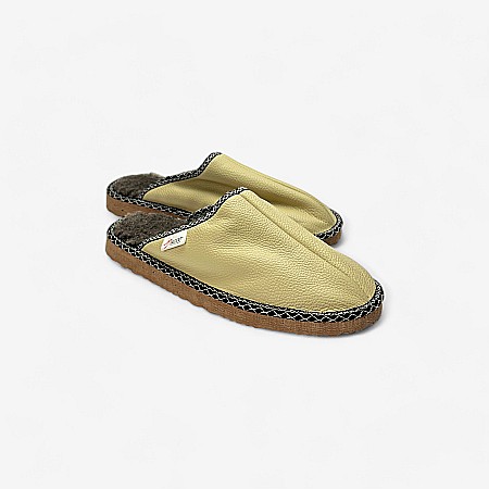 Șlapi de casă din piele naturală - Детская Обувь Macco [1]