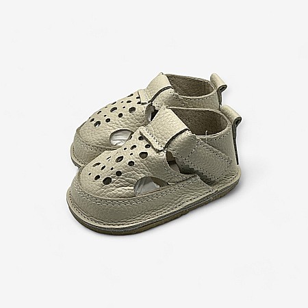 Sandale - Sandale Barefoot Piele Naturala Ivoire - Детская Обувь Macco