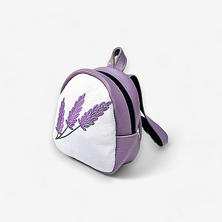 Rucsac - Rucsac din piele naturală violetă - Детская Обувь Macco