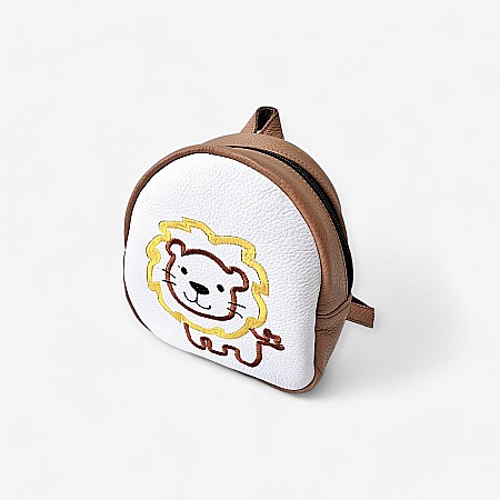 Rucsac - Rucsac din piele naturală cu leu - Детская Обувь Macco