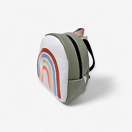 Rucsac - Rucsac din piele naturală cu curcubeu - Детская Обувь Macco