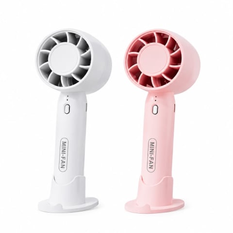 ACCESORII - Ventilator Portabil cu Suport | 3 Trepte de Viteză | Reîncărcabil USB, Cablu Inclus