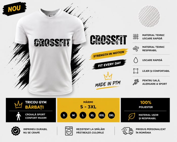 Tricou Gym Barbati CrossFit [2]