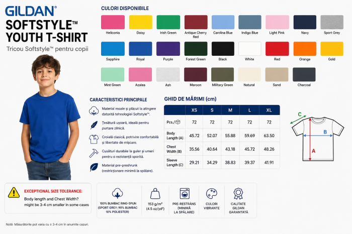 Tricou Softstyle™ pentru copii - Gildan [2]