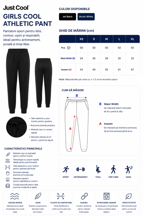 Pantaloni sport Cool pentru fete - Just Cool [2]