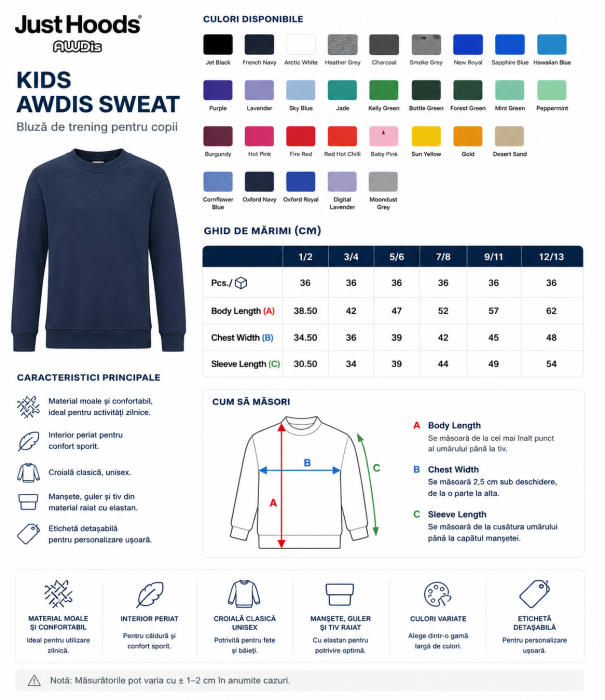 Just Hoods KIDS AWDIS SWEAT [2]