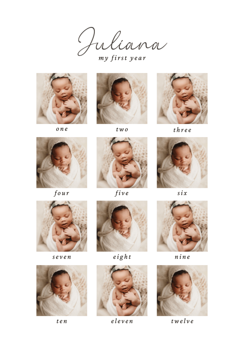 Tablou personalizat "baby moments" first year [2]