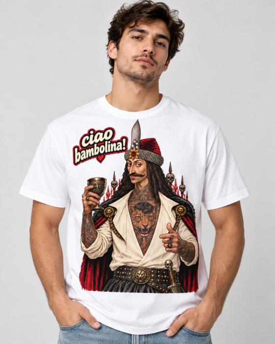 Tricou bărbați „Țepeș Jaguarizat” – Ciao Bambolina [2]