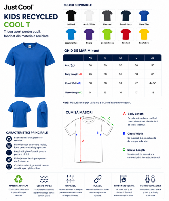 Tricou Cool reciclat pentru copii - Just Cool [2]
