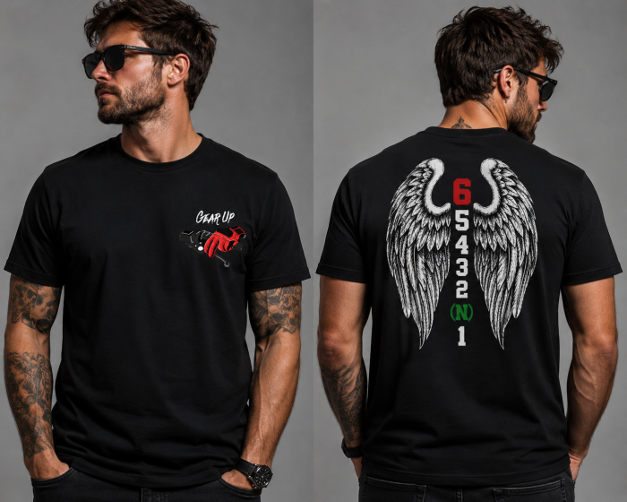 Tricou Moto Gear Up Angel Wings - Made in PTM [3]