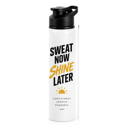 Cadouri Personalizate - Bidon fitness Sweat Now Shine Later