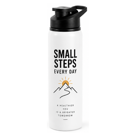 Căni & Bidoane - Bidon motivational Small Steps Every Day