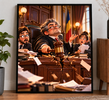 Caricaturi - Caricatură personalizată Judecător - tablou personalizat A3