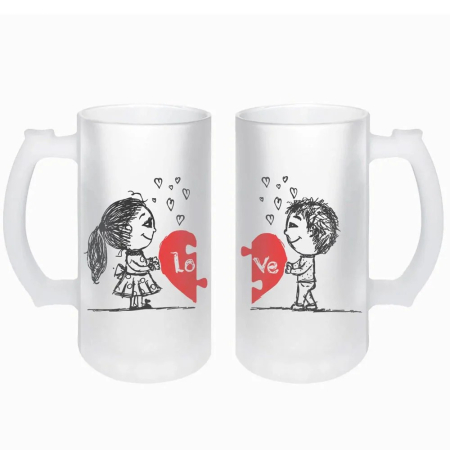 Cani, termosuri si bidoane personalizate - Set 2 halbe personalizate