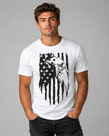 Skull & Bones - Tricou Biker American Eagle - Made in PTM