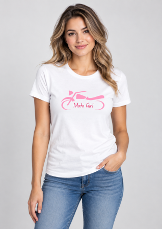 Best Deals - Tricou damă Moto Girl Roz