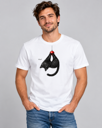 Îmbrăcăminte - Tricou Funny Bărbați - Pisica atarnata de glob
