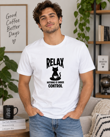 Îmbrăcăminte - Tricou Funny Bărbați - Relax - Nothing Is Under Control