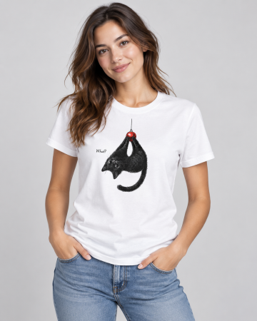 Damă - Tricou Funny Damă - Pisica atarnata de glob