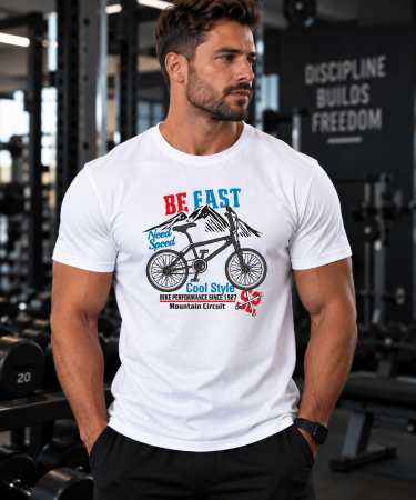 Îmbrăcăminte - Tricou Gym Barbati Be Fast BMX - Made in PTM