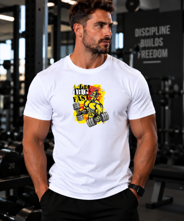 Îmbrăcăminte - Tricou Gym Barbati Big Fast - Made in PTM