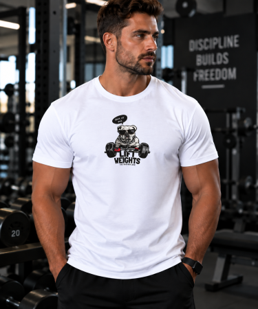 Îmbrăcăminte - Tricou Gym Barbati Bulldog Lift Weights - Made in PTM