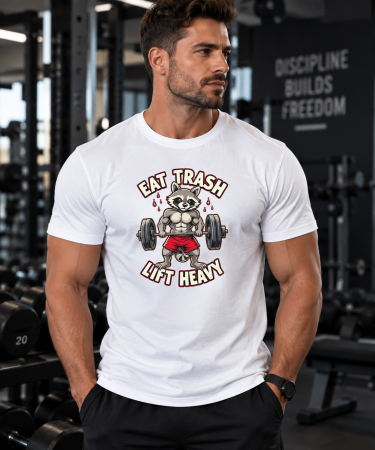 Îmbrăcăminte - Tricou Gym Barbati Eat Trash Lift Heavy - Made in PTM