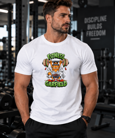 Îmbrăcăminte - Tricou Gym Barbati Garfield Fitness - Made in PTM