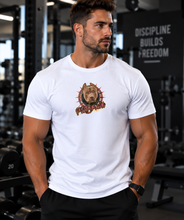 Îmbrăcăminte - Tricou Gym Barbati PitBrown - Made in PTM