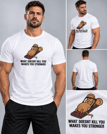 Îmbrăcăminte - Tricou Gym Barbati Stronger - Made in PTM
