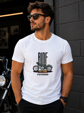 Tricouri - Tricou Moto Ride to the Future - Made in PTM