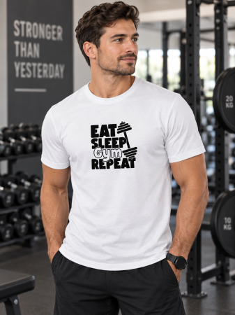 Tricouri - Tricou sport Eat, Sleep, Gym & Repeat