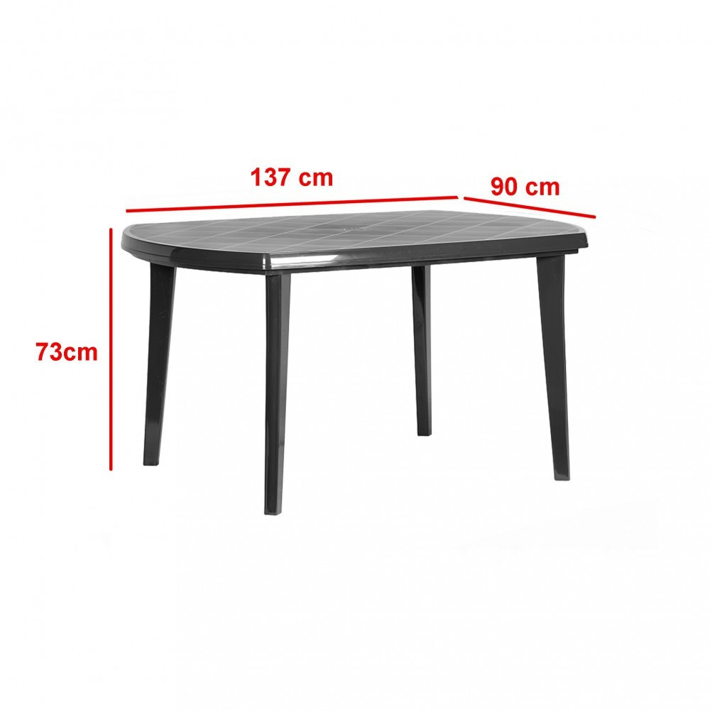 Curver Set de mobilier de grădină Eltorini 4+1 în culoarea grafit [2]