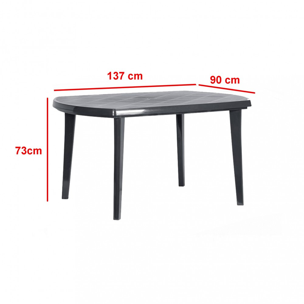 Curver Set de mobilier de grădină Eltorini 6+1 în culoarea grafit [2]