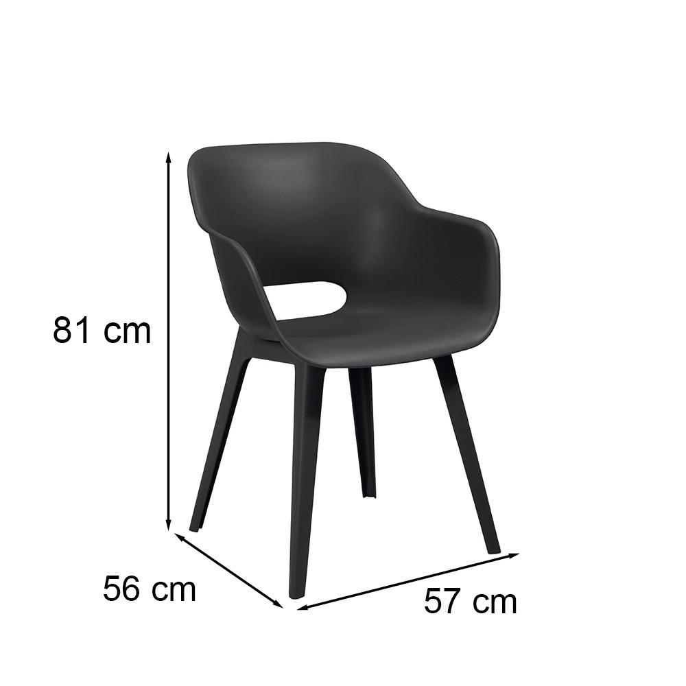 Curver Set mobilier de grădină Belur 4+1, grafit [2]