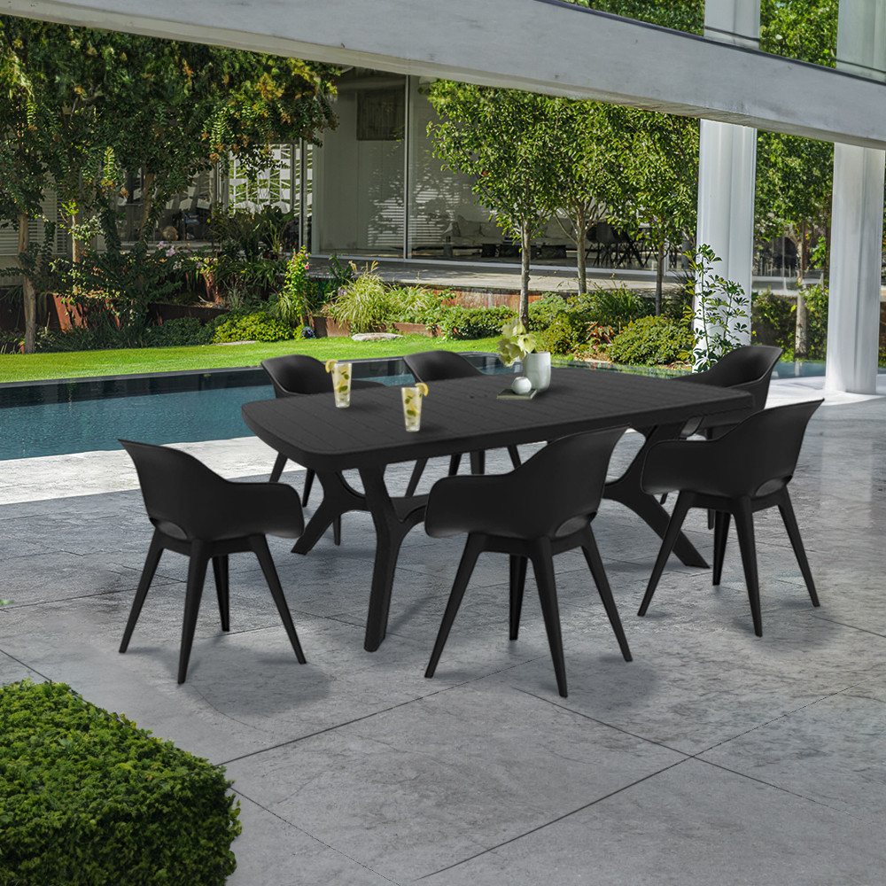 Curver Set mobilier de grădină Belur 6+1, grafit [1]