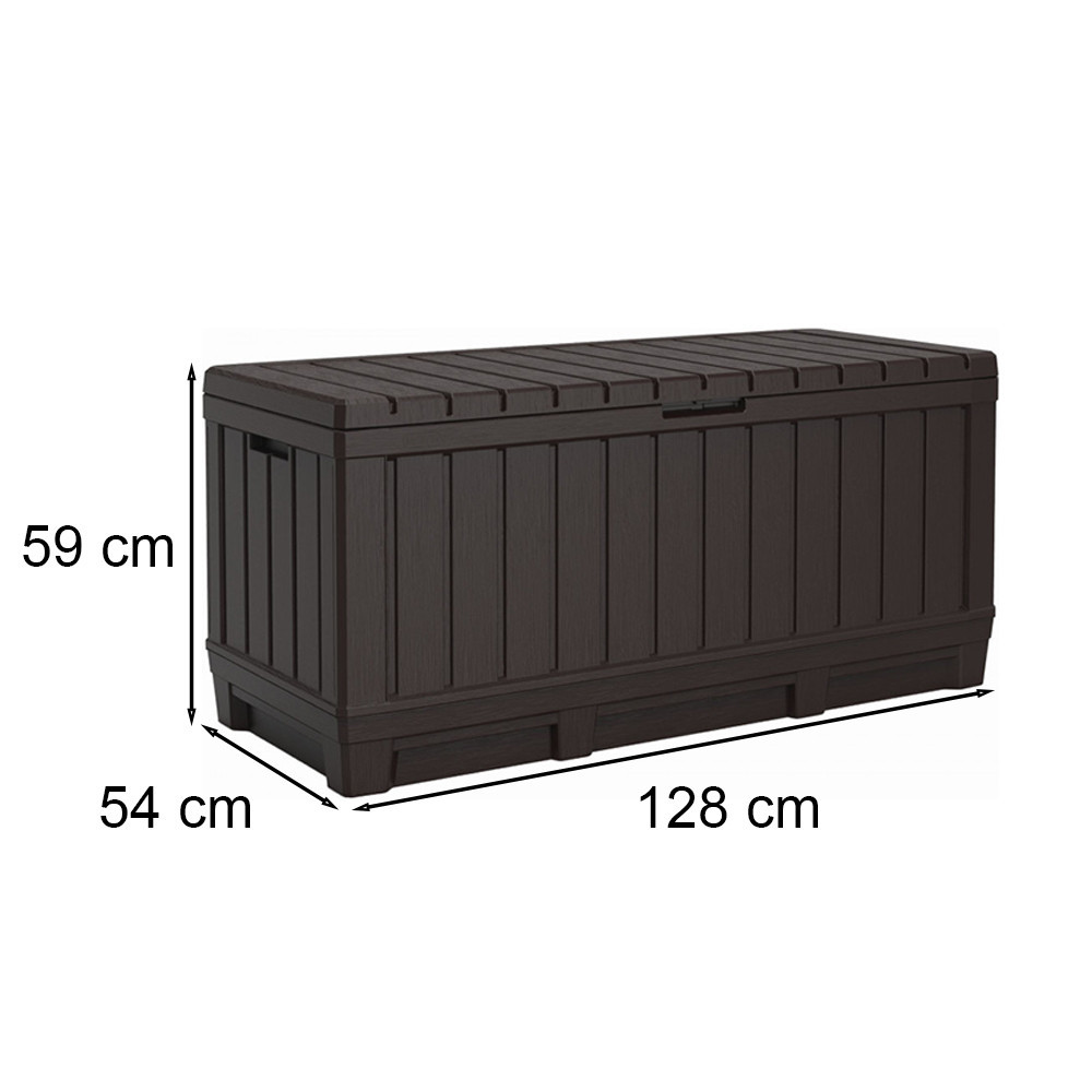 Curver Cutie de depozitare pentru grădină din plastic Kentwood, 350 l, maro [2]