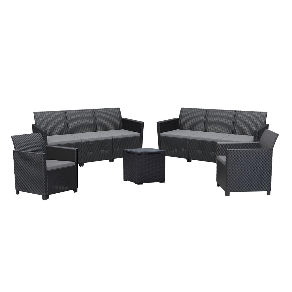 Grădină - Curver Set de mobilier de grădină Claire IV cu 8 locuri și masă de depozitare Vigo