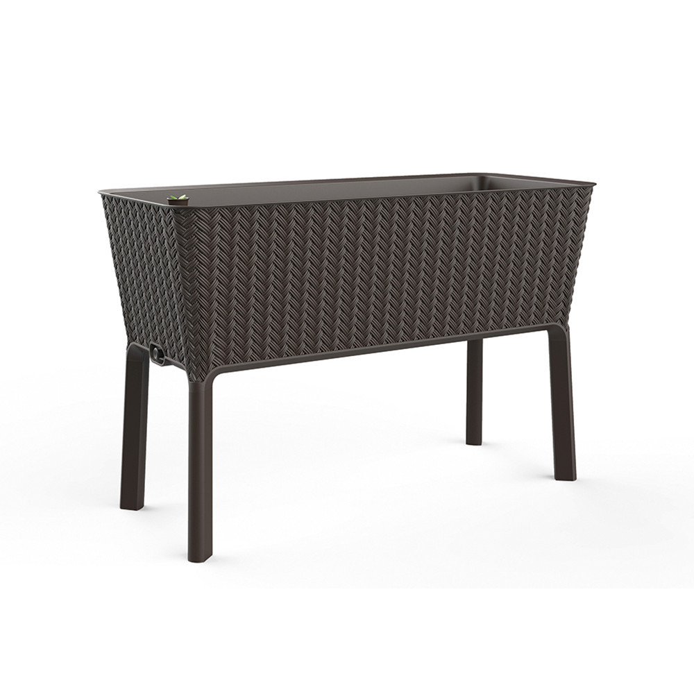 Ghiveci de flori, jardiniere - Curver Cutie de flori Splendor din plastic, 120 l, din răchită și ratan