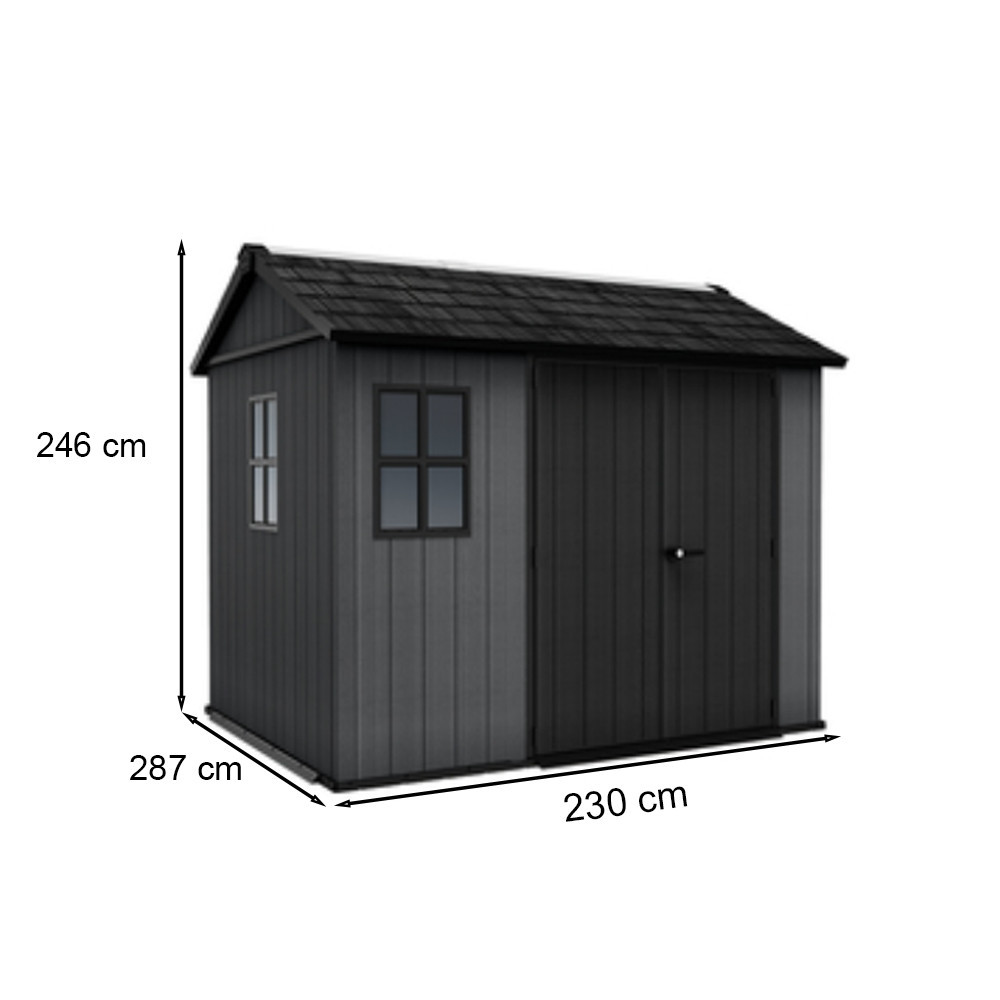 Curver Căsuță de grădină din plastic Newton 2.0 9x7.5 gri [2]