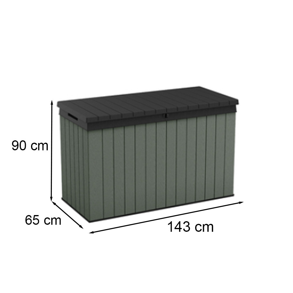 Curver Depozitare de grădină Darwin cu separator 662L verde [2]