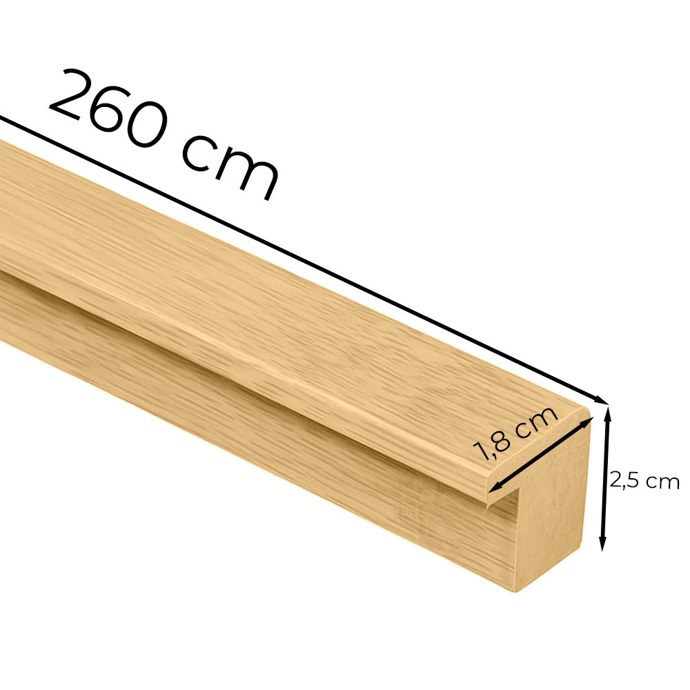 Leziter Bandă de capăt cu efect de bambus 260x2,5x1,8 cm [2]